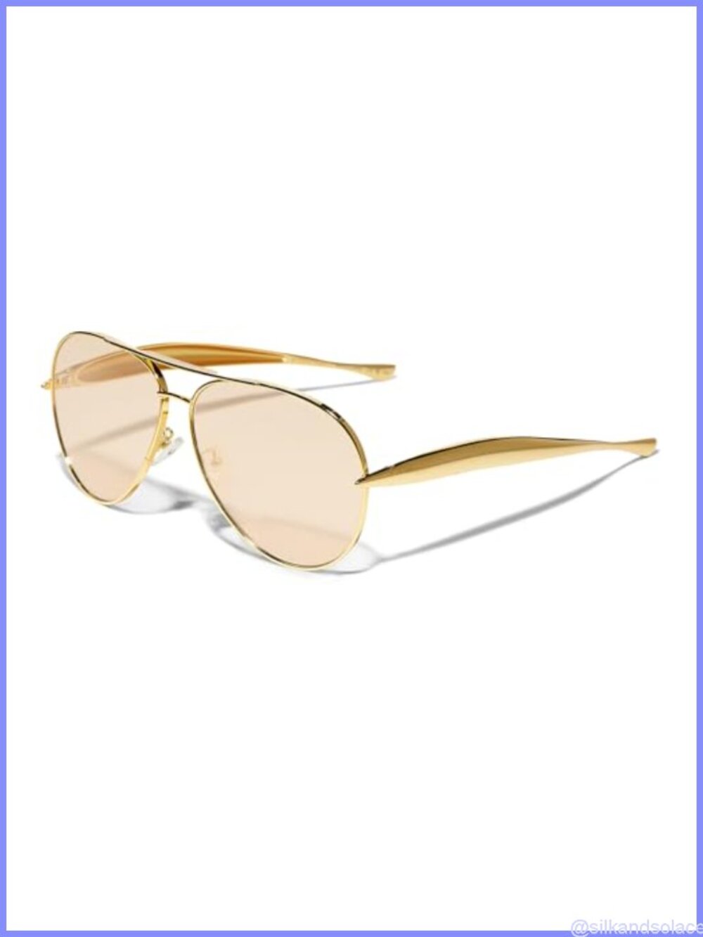 Oversized Retro Aviator Sunglasses UV400 Metal Full Frame Shield